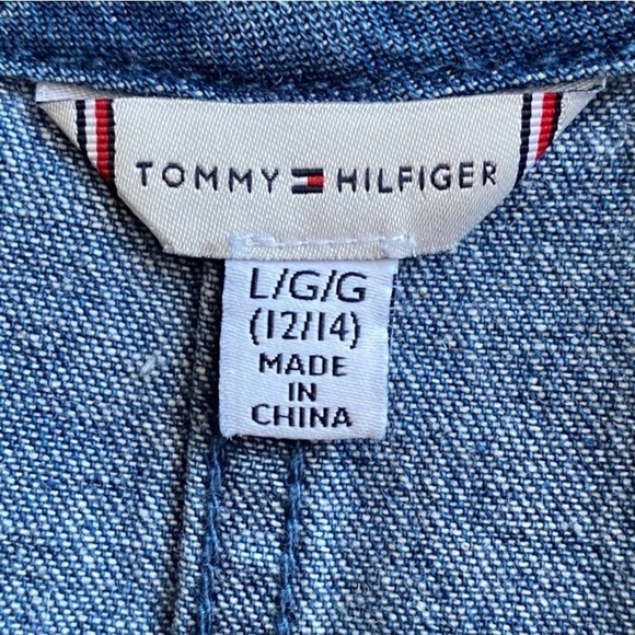 Tommy Hilfiger Romper Chambray Blue Size L 12/14 - Picture 8 of 9